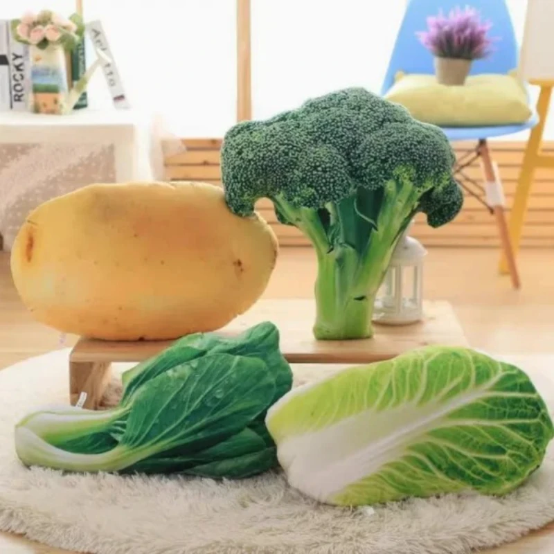 Creativo peluche pianta cuscino broccoli cavolo farcito peluche melone amaro sedano patate carota giocattolo creativo regalo di compleanno