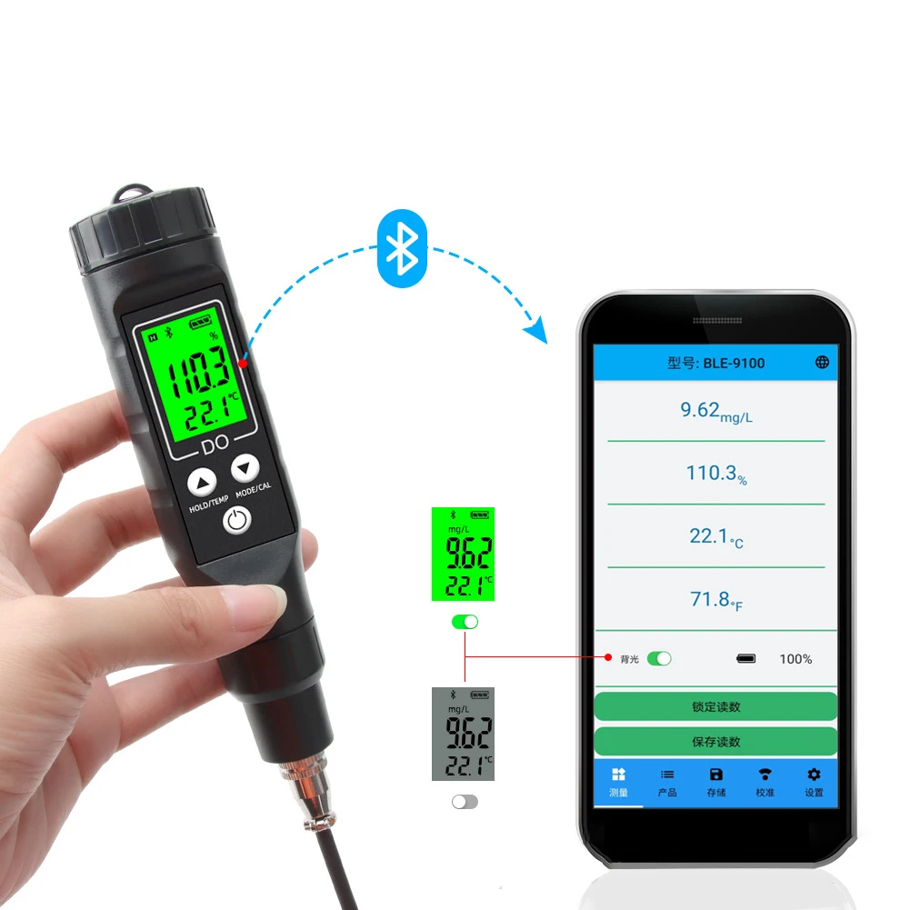 Handheld Digital Dissolved  Water Quality Testing Meter with Automatic Temperature Compensation Aquaculture Water