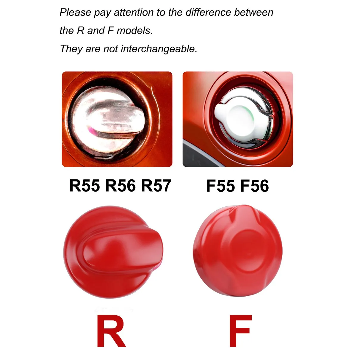 Fuel Gas Tank Oil Cap Decorative Decal Cover Shell Glossy for mini cooper S hatch one clubman countryman r55 r56 r57 f55 f56 f57
