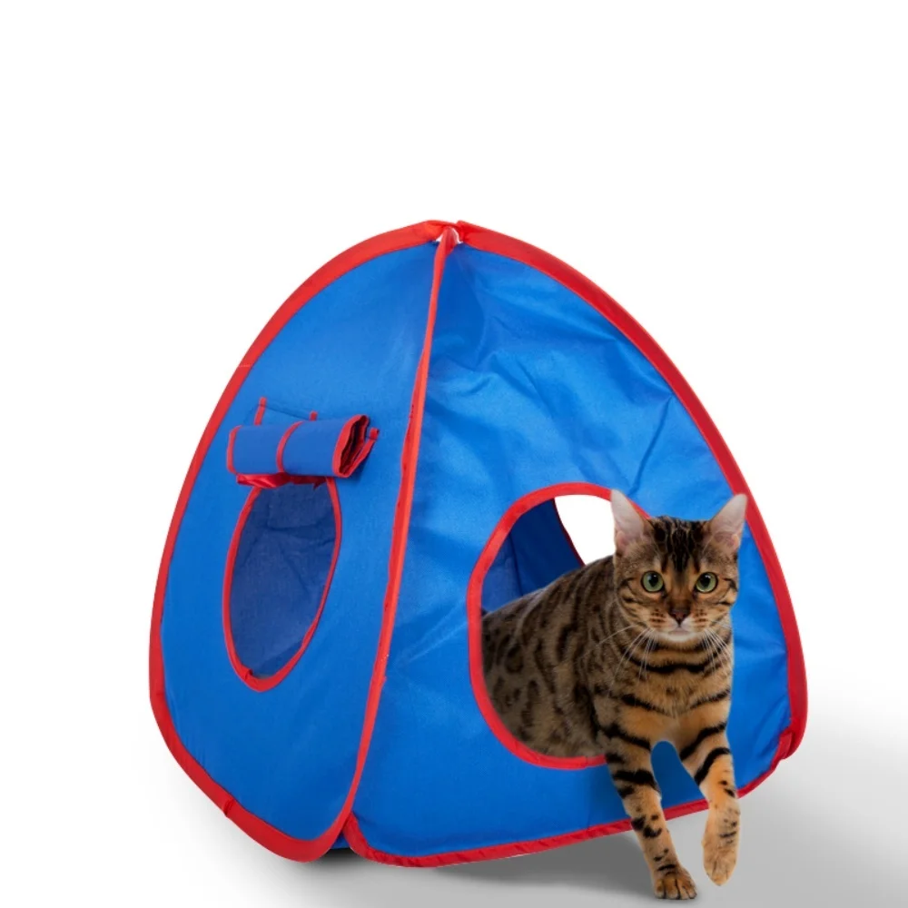 Cat Tunnel Foldable Semi Enclosed Cat Toy Scratch-Resistant Breathable Pet  Game House Small Animals Bed For Outdoor Camping