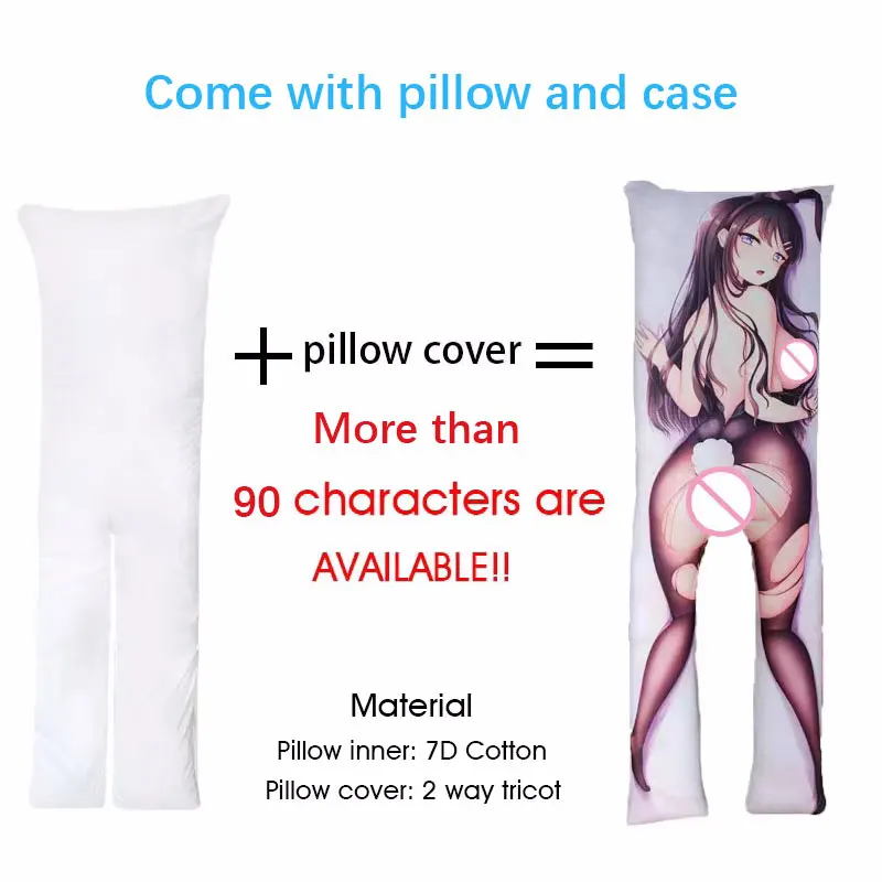Waifu وسادة أنيمي Dakimakura مع ثقب ل Onahole Genshin Azur Lane مصير ريم يور الجنس Dakimakura R18 الكبار وسائد للجسم