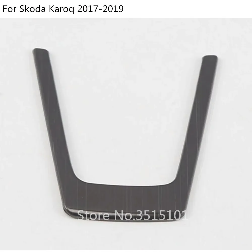 Car Body Cover Stainless Steel Steering Wheel Interior Kit Switch Trim Lamp Frame For Skoda Karoq 2017 2018 2019 2020 2021 2022 view 2