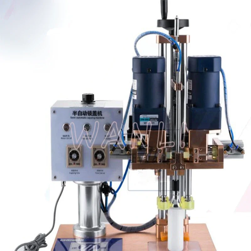 Maszyna do zamykania szklanych butelek z tworzywa sztucznego o mocy 0,4 kW Maszyna do zamykania pokrywy z kaczym dziobem Mała maszyna do zamykania głowicy pompy Raport