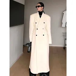 2024 Autumn/Winter New Fashionable and Versatile Medium to Long Loose Woolen Coat for Women