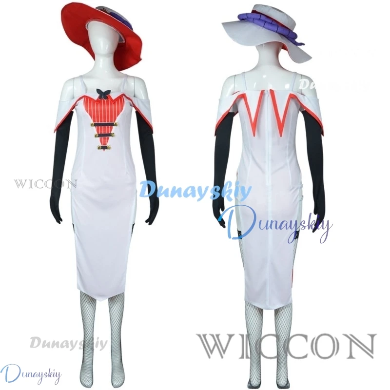 أزياء لوسيفر مورنينجستار التأثيرية للجنسين زي أنيمي هاسبين للبالغين بدلة نسائية للفندق أزياء كرنفال الهالوين الموحدة #5