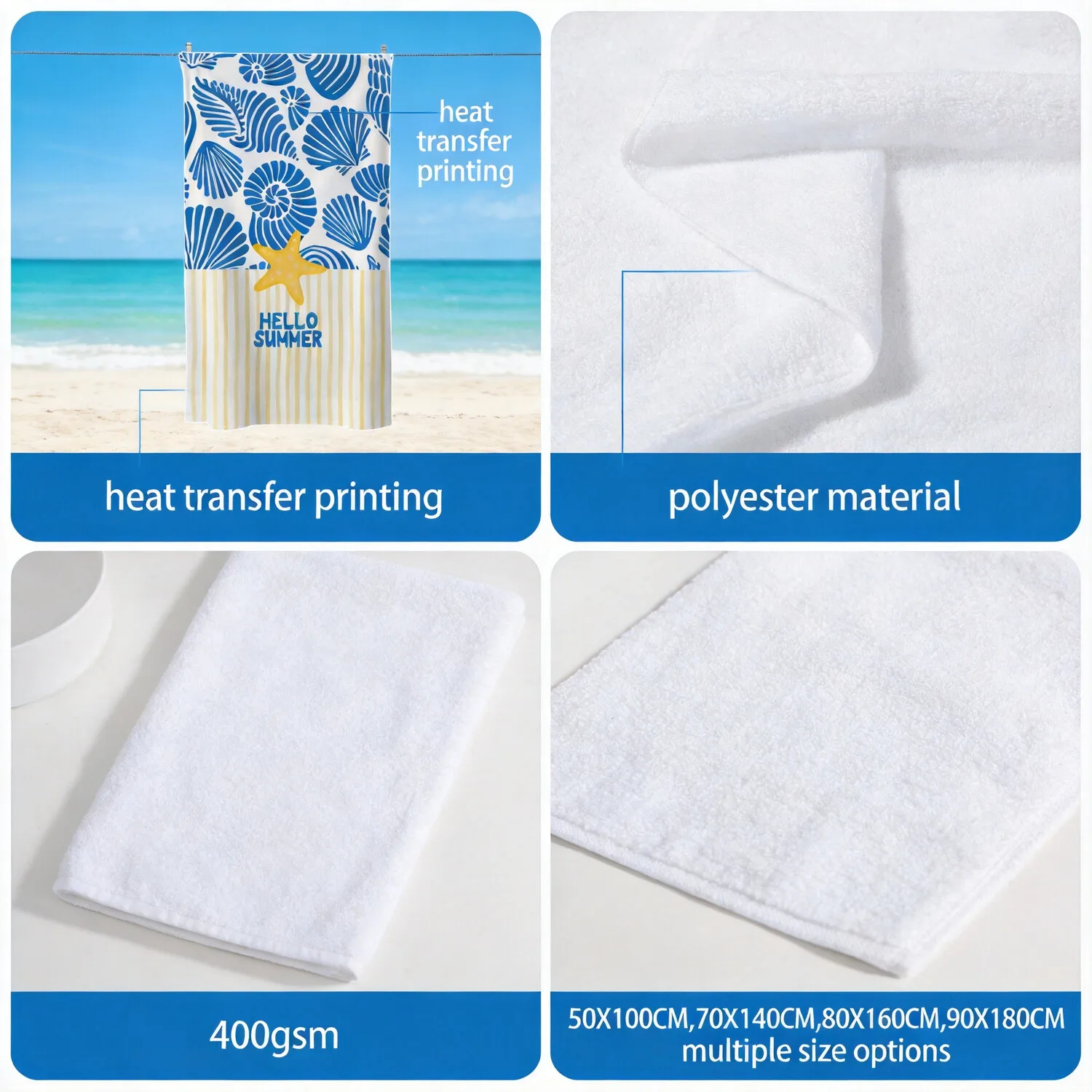 Graffiti Cartoon Beach Towel Quick Dry Microfiber Soft Bath Towel_voghion.com
