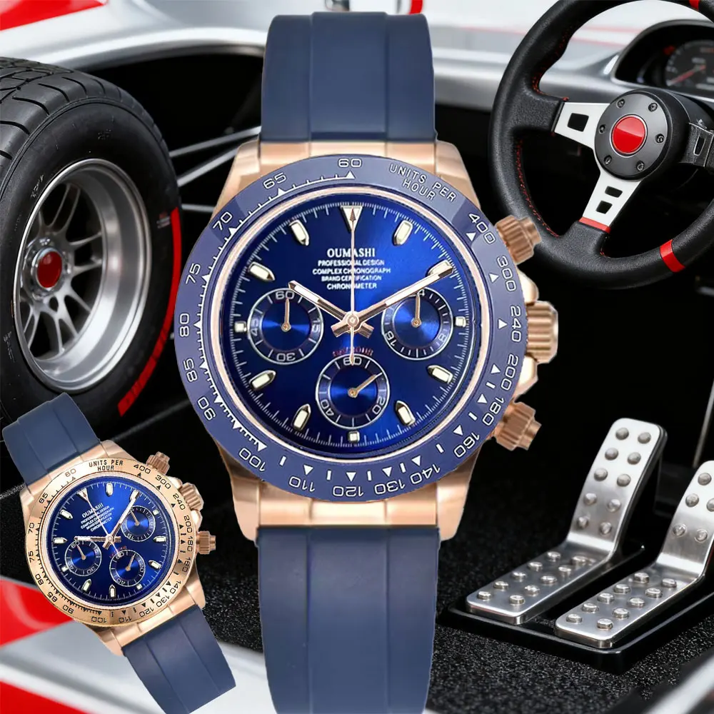 Orologio cronografo da uomo VK63 Cassa VK63 oro rosa blu Orologio cronografo da uomo VK63 Orologio personalizzato