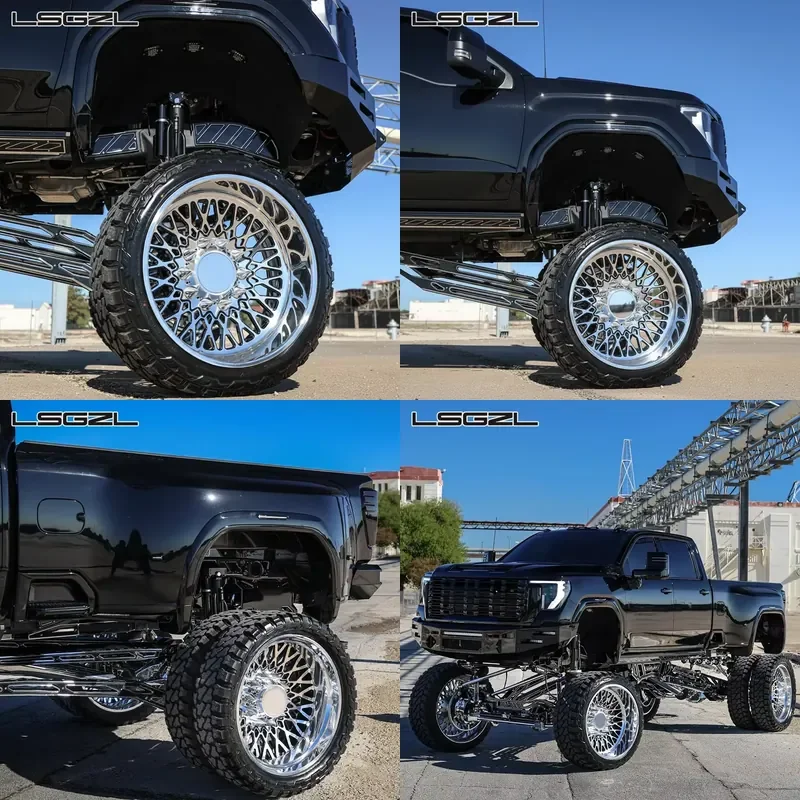 

i LSGZL Forged Truck Wheels 6061-T6 Alloy 22x10 22x12 24x12 24x14 26x14 26x16 Inch 8x180 10x225 8x170 for silverado 1500 2500