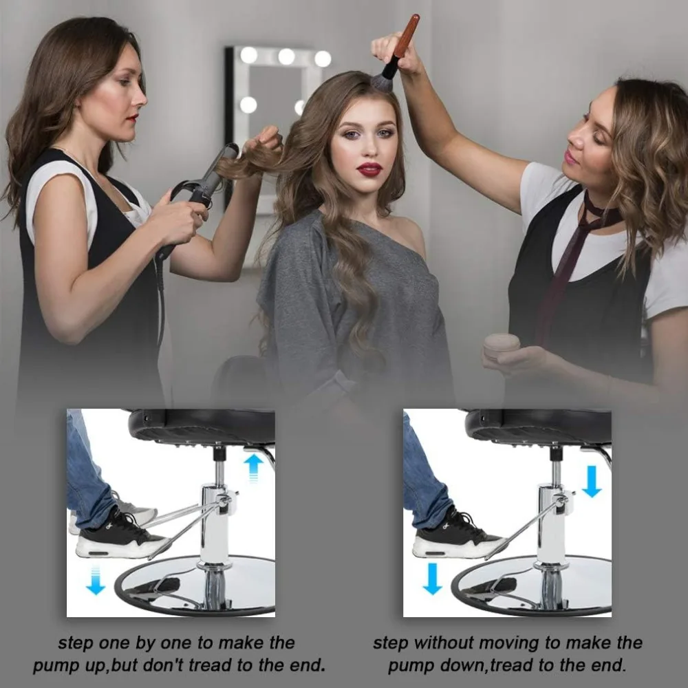 Silla de peluquería con bomba hidráulica para hombre y mujer, sillón de barbero resistente, champú de belleza, estilista