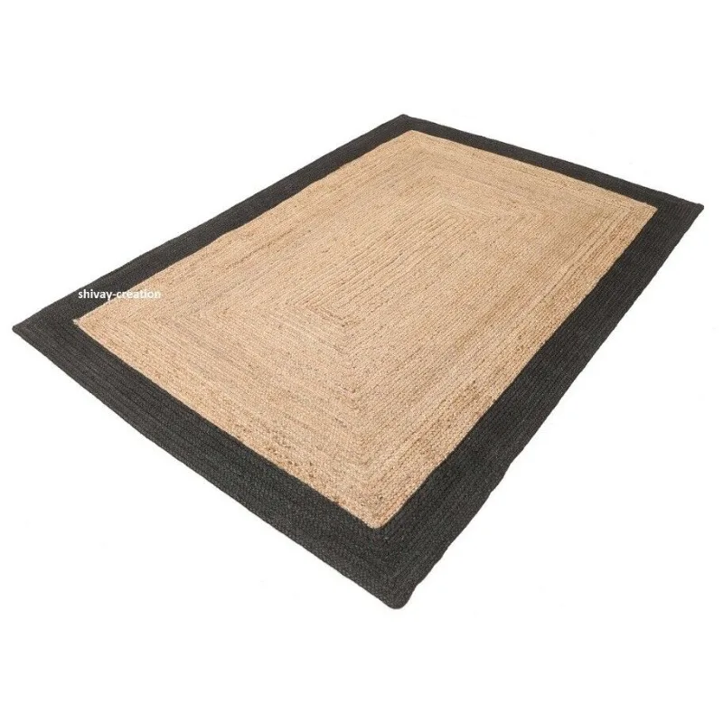 

Rug Jute Runner Reversible Braided Style Area Rug Modern Living Floor Carpet