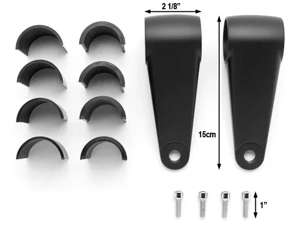 Motorcycle Parts Billet Aluminum Headlight Fork Mounting Brackets for 35mm 39mm 41mm Forks Black