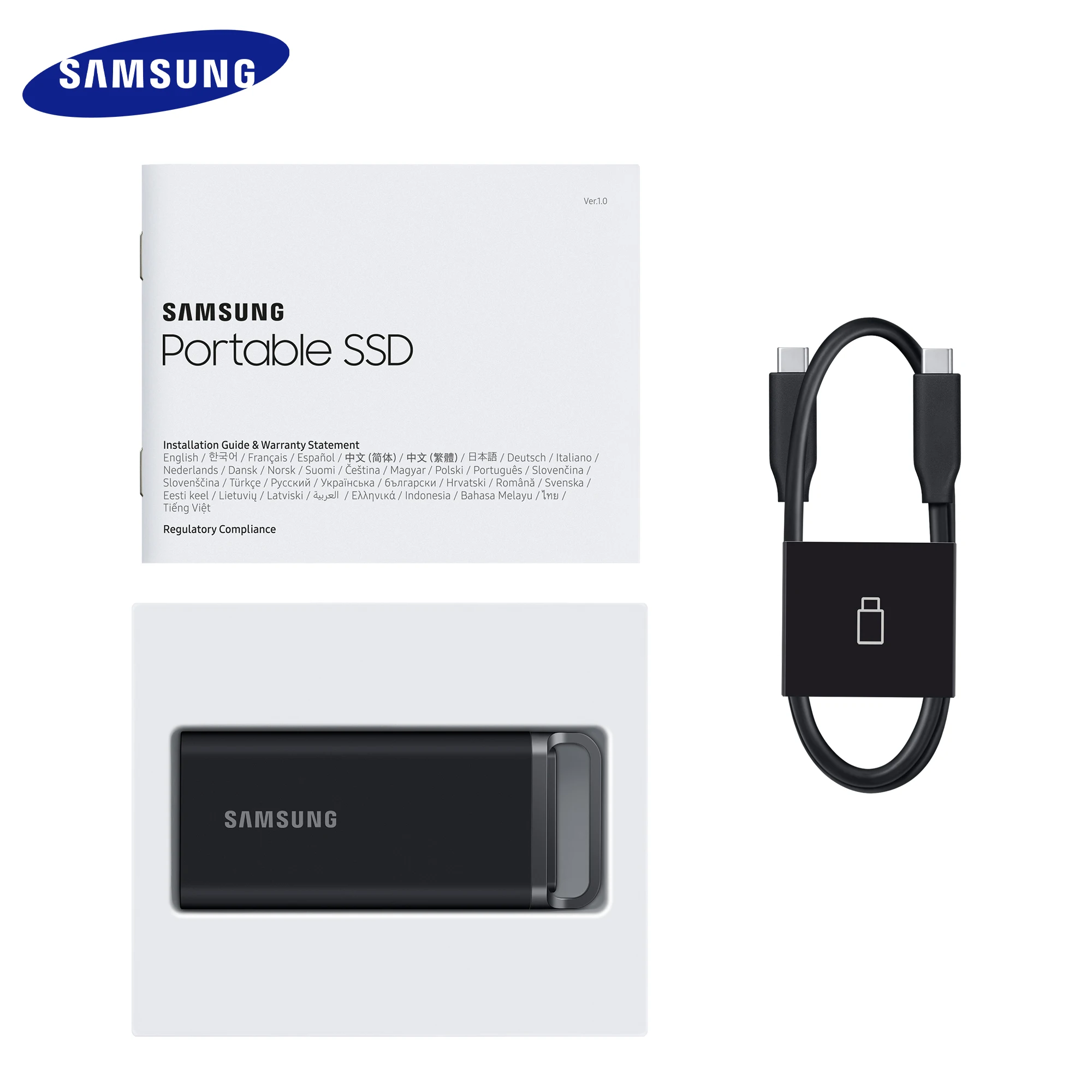 Samsung T5 EVO Portable SSD Solid State Drive TYPE-C USB3.2 Gen1 2TB 4T 8TB High Speed 5Gbps Storage External Hard Disk Drive