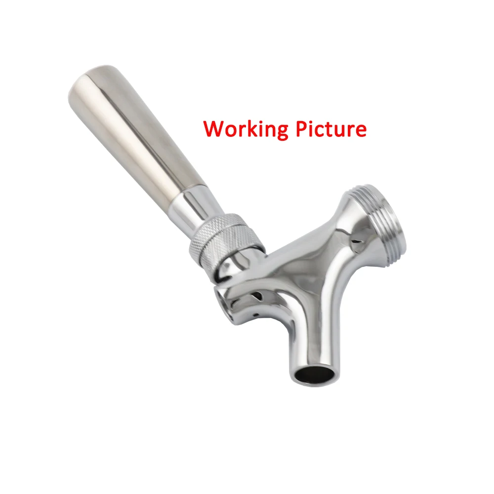 Beer Faucet Heavy Stainless Steel Beer Tap Handle 3/8\