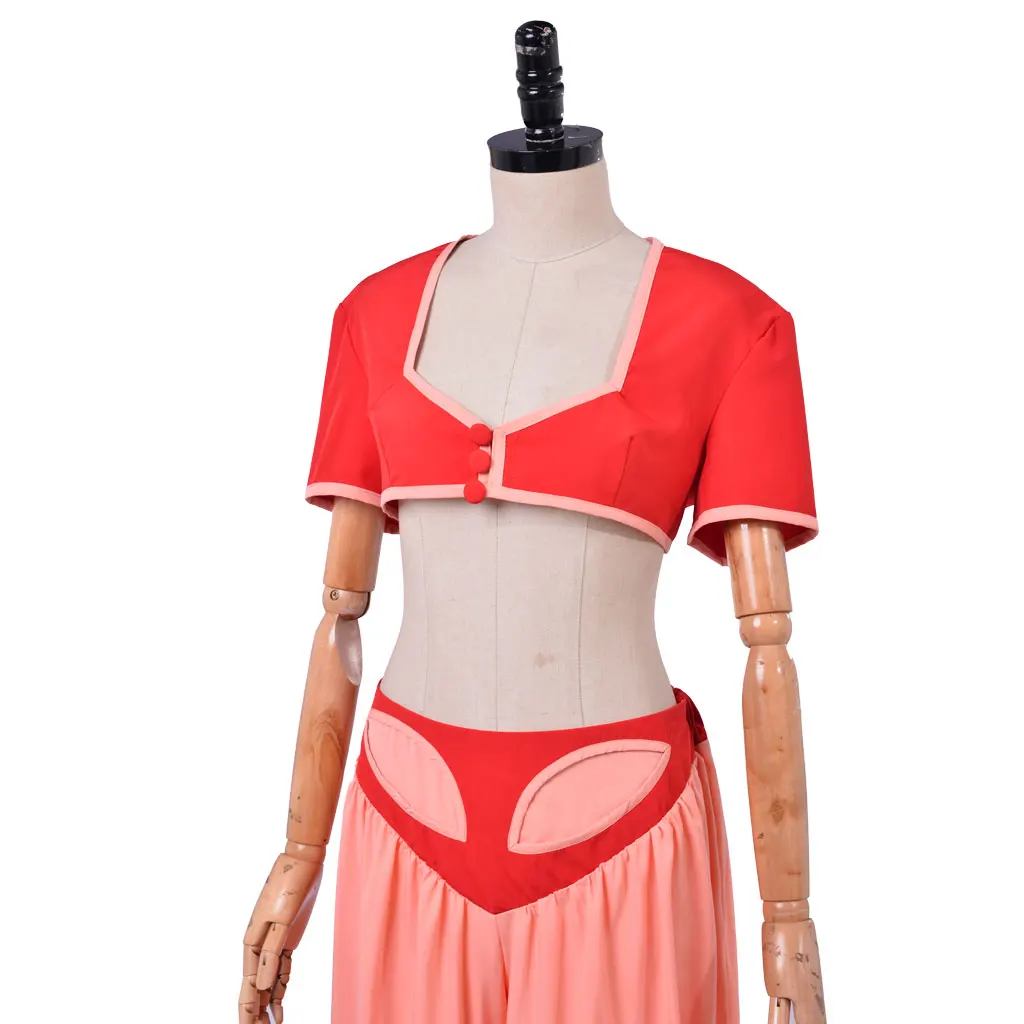 Cosplaydiy I Dream of jewelry Jennie Red Dress Halloween Cosplay Costume donna Outfit Halloween Suit