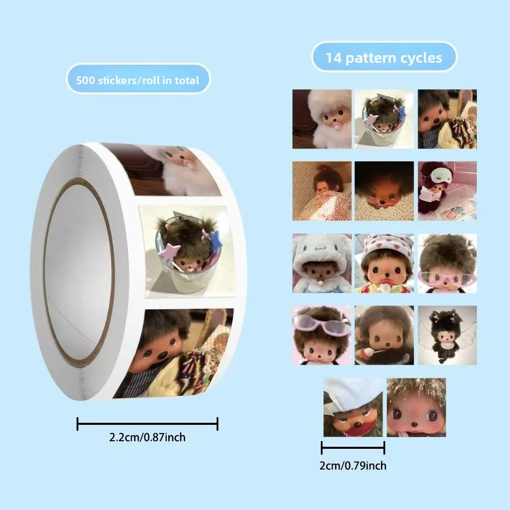 500 stickers of popular trendy IP for Munchki roll stickers cute Munchki decorations, mobile phone cases DIY decorative stickers