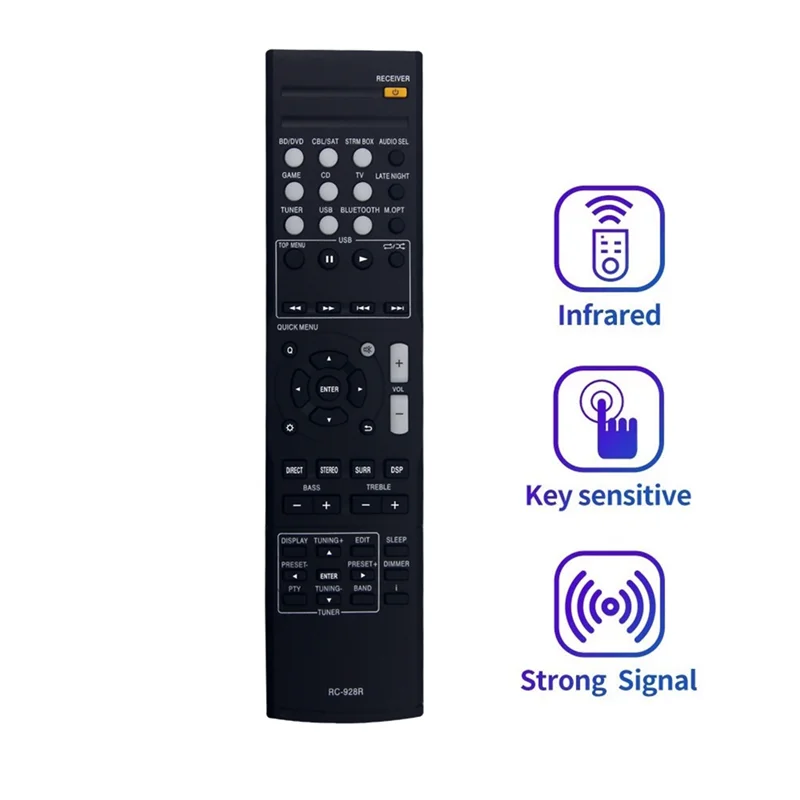 AA60-RC-928R Замена пульта дистанционного управления для AV-ресивера Onkyo TX-SR373 HT-S3900 HT-S3800 TX-SR353 HTP-395
