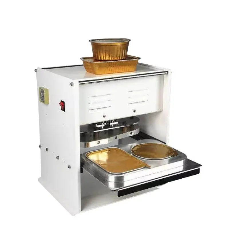 Automatic Food Tray Filling Sealing Packing Machine Heat Sealing Equiment Aluminum Foil  Sealer