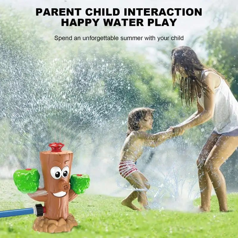 Sprinkler Baseball Helicopter Toy Tree Stump Design Water Spray Toy 360 Degree Rotating Spray Sprinkler Baseball For Girls Pets