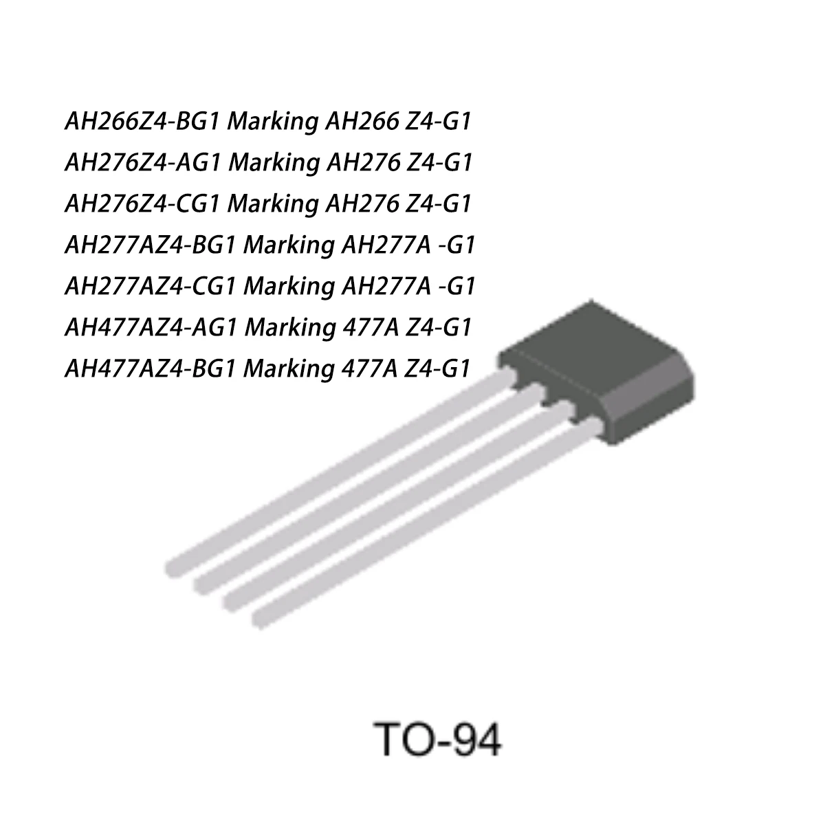 

20 шт. AH266Z4-BG1 AH276Z4-AG1/-CG1 AH277AZ4-BG1/-CG1 AH477AZ4-AG1/-BG1 SIP-4 TO94 НОВЫЕ Оригинальные датчики Холла (переключатели)