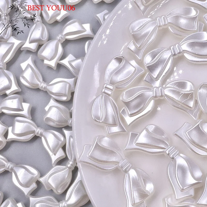 

(YOUU06) 10 шт. белых акриловых бусин-бантиков с узлом, разделительных бусин-шармов для изготовления ювелирных изделий, набор для самостоятельного изготовления браслетов и ожерелий