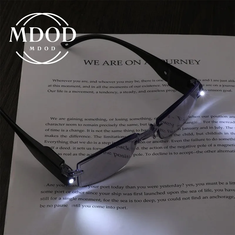 New Unisex Progressive Multifocal Anti-blue Light Reading Glasses LED Light Glasses Zoom Magnifying Glass Presbyopia Glasses