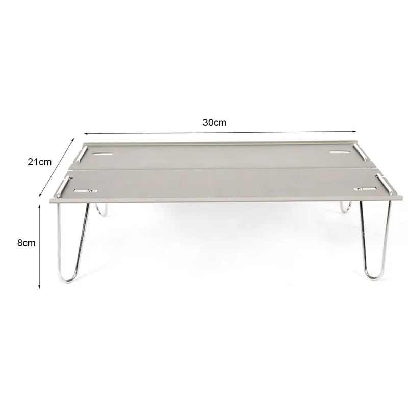 Lightweight Titanium Hiking Table Ultra-Light Folding Mini Outdoor Table for Camping Mountaineering Trekking