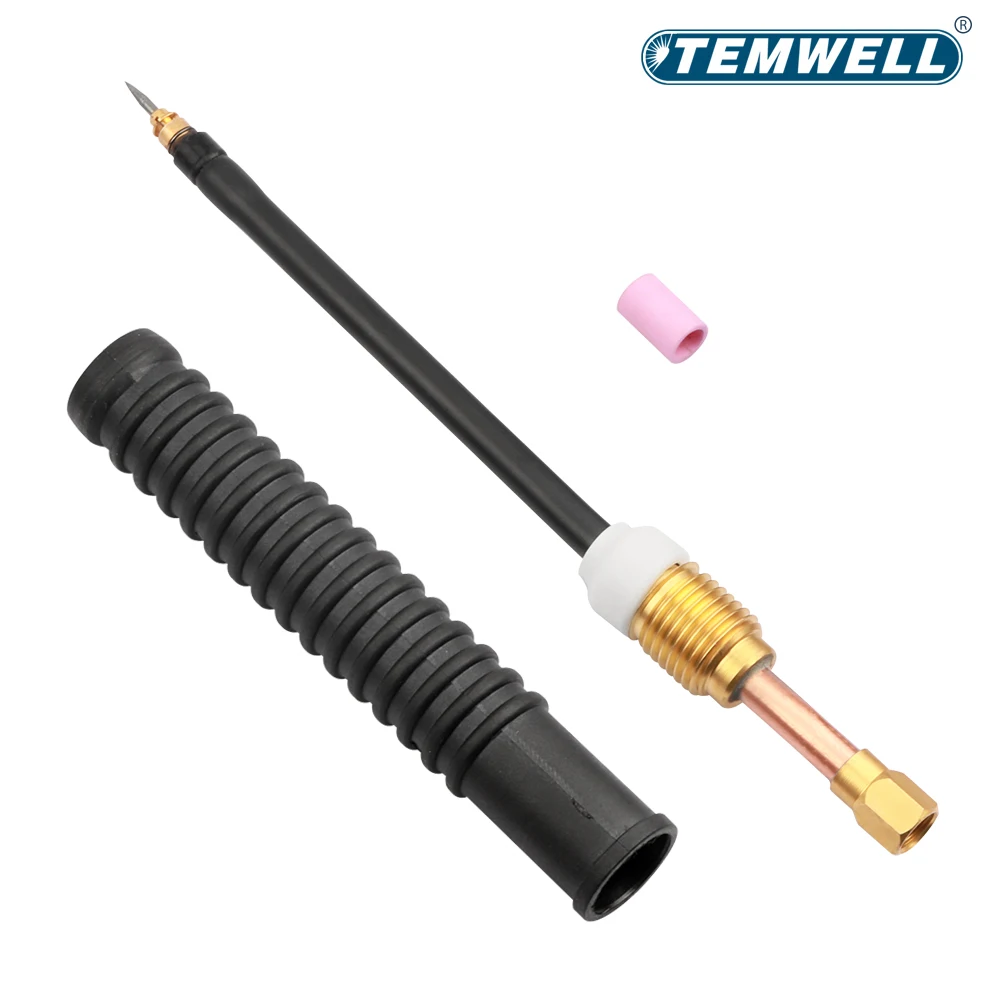 TEMWELL NC60 gas cooled head Small argon arc welding gun mini small space nuclear TIG weld ceramic nozzle gas 180° rotation