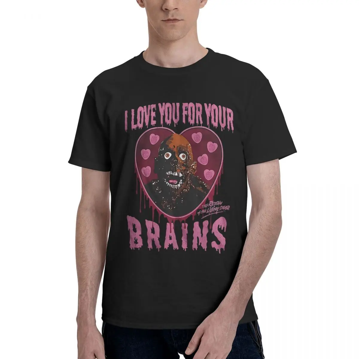 

Повседневные дышащие удобные летние мужские футболки Love Your Brains из 100% хлопка с рисунком