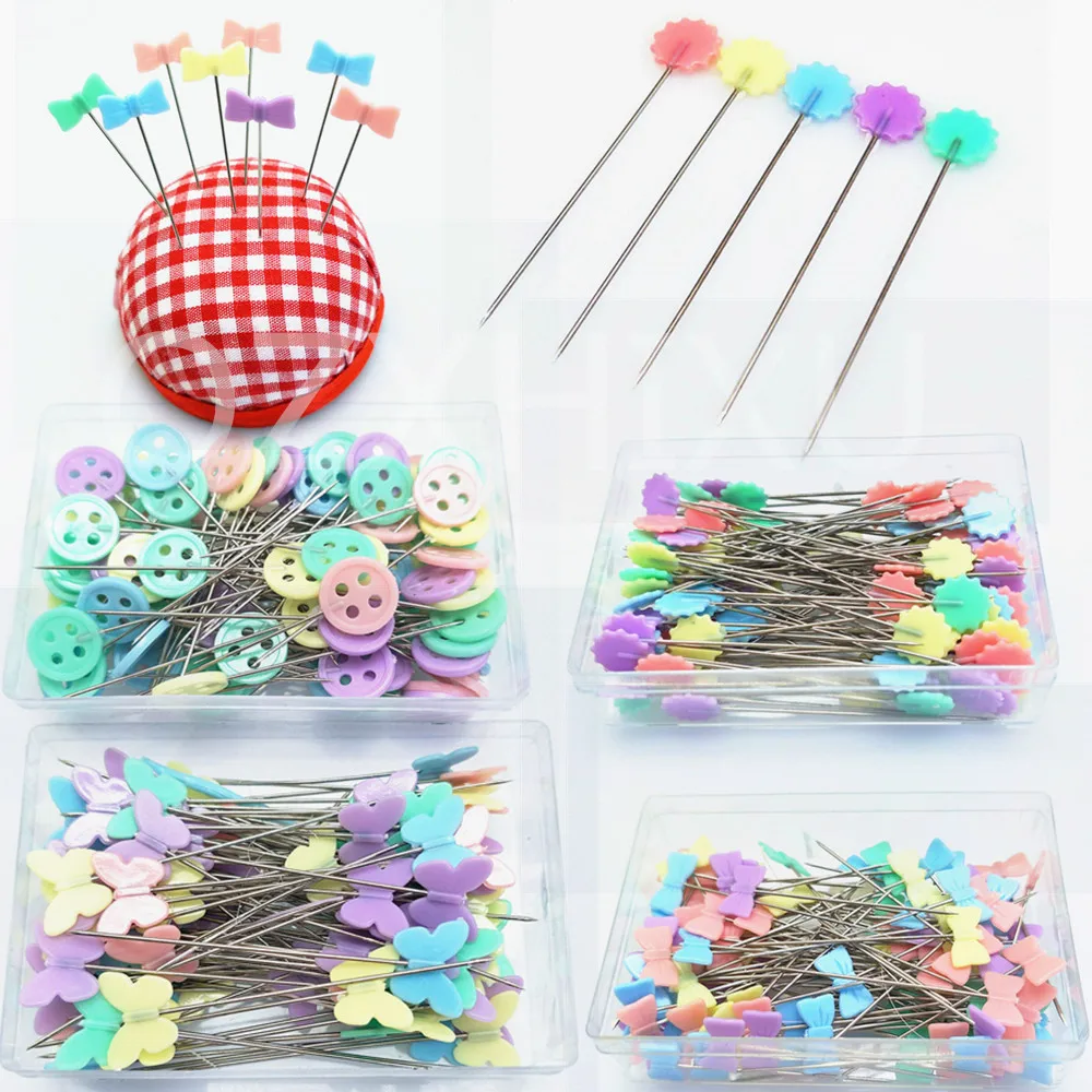 100Pcs Dressmaking Pins Embroidery Patchwork Pins Accessories Tools Sewing Needle DIY Sewing Accessories Stainless Steel