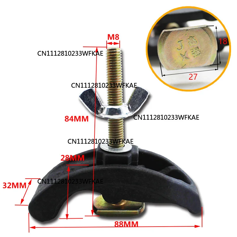 1/2/4 Pcs M8 CNC Fixture sets nylon clamps Bow clamp Pressure Plate Clamp Engraving Machine Parts For T-slot Working Table
