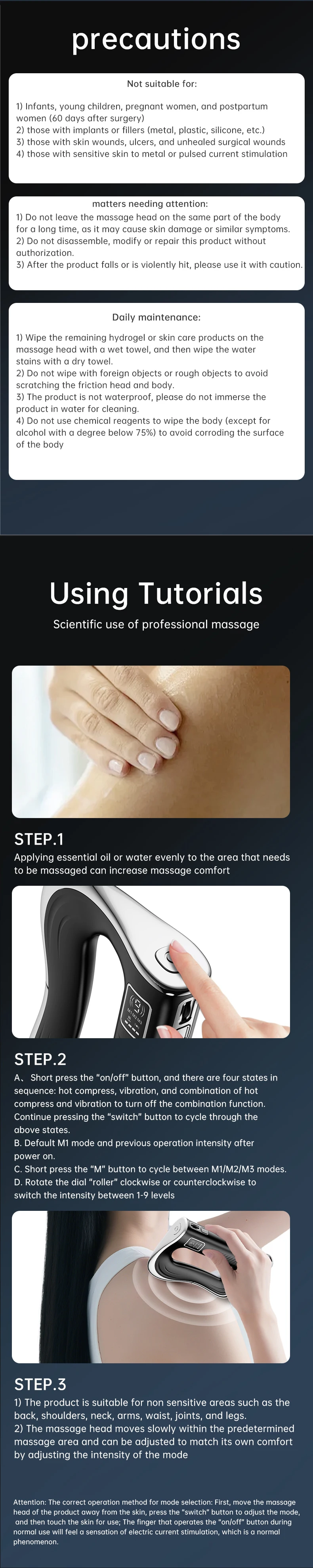 Rechargeable Fascia Knife Tens EMS Muscle Stimulation Micro Massage Relax Electric Leg Scraping Fascia Knife Vibration Massager