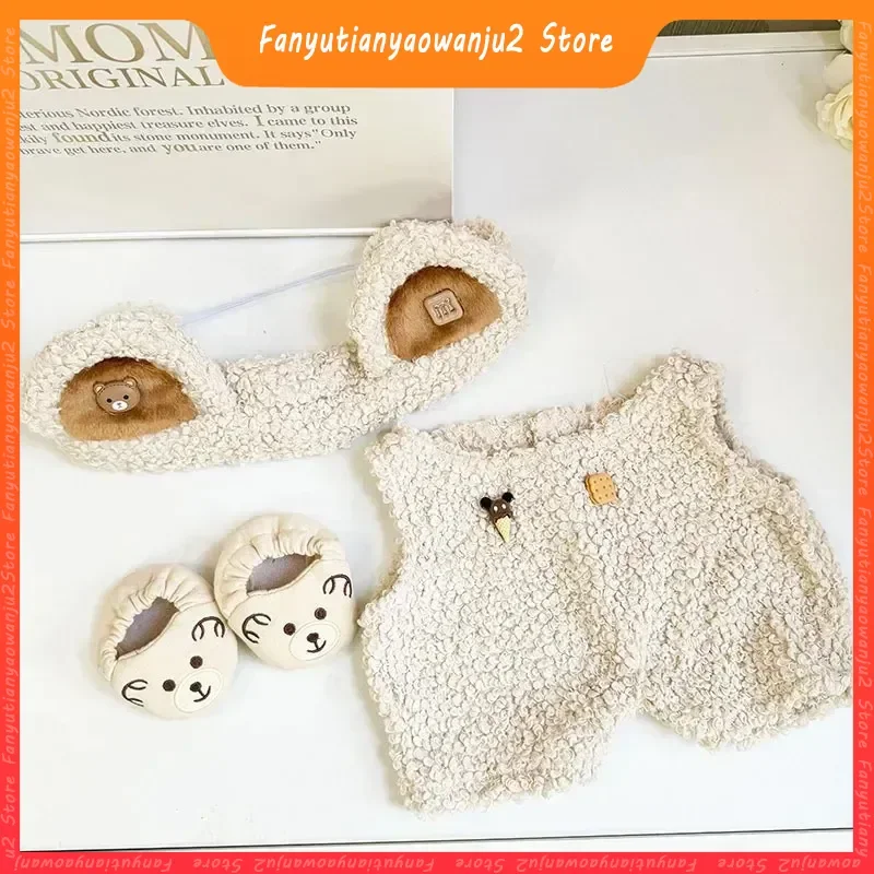 

Zimomo Clothes for 58cm Labbubu Big Leader Vinyl Plush Onesie Set Jumpsuit Cute Plush Costume Collectible Dolls Clothes