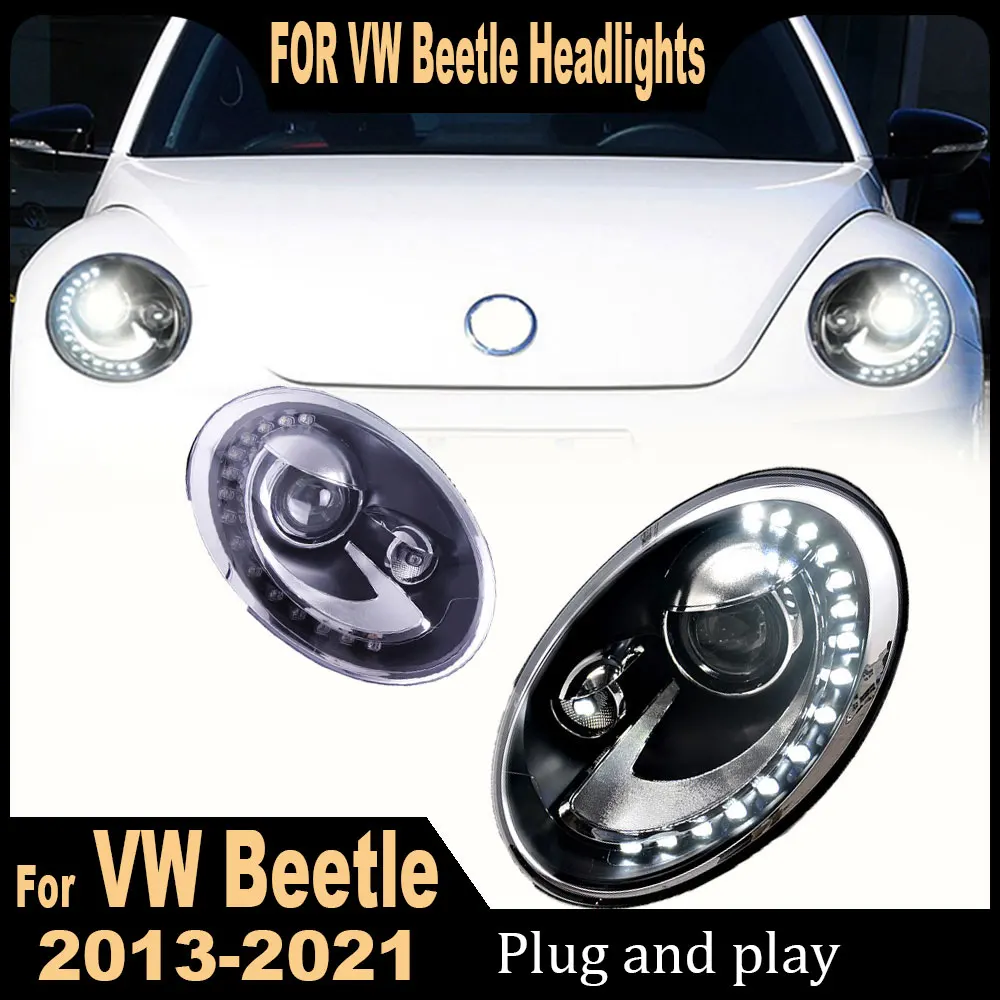 Fari auto Per VW Beetle 2013 2014 2015 2016 2017-2021 Faro A LED Luci Diurne Dinamiche Plug And Play Accessori