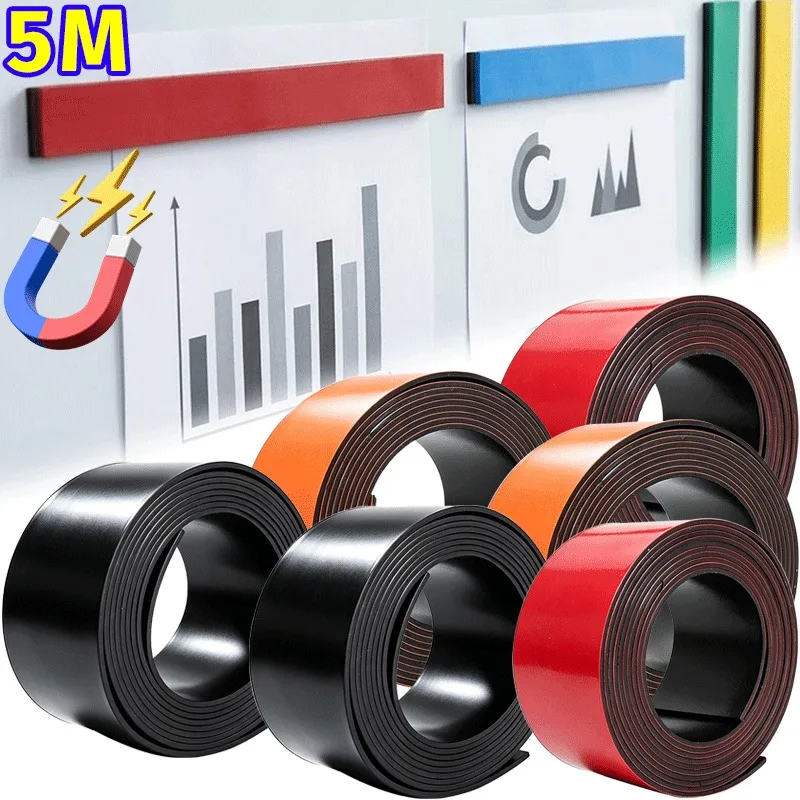 

Colored Rubber Strong Magnetic Strip Waterproof Weather Resistant for DIY Craft Sign Home Office Fridge Whiteboard Magnet Roll