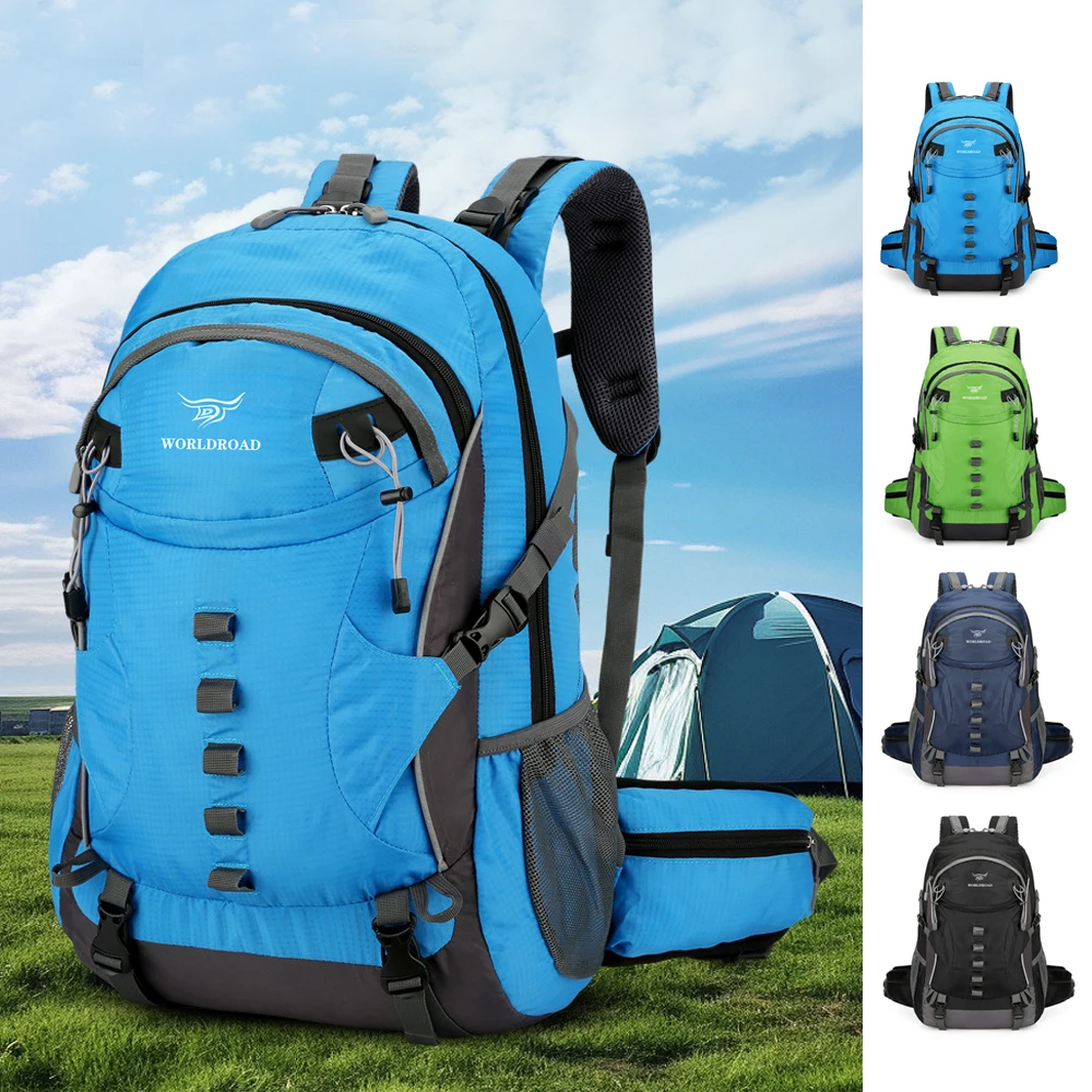 

Sports Backpack, Waterproof Nylon Wear-Resistant Large Capacity, Outdoor Travel Camping, Leisure Hiking Mountaineering Backpack