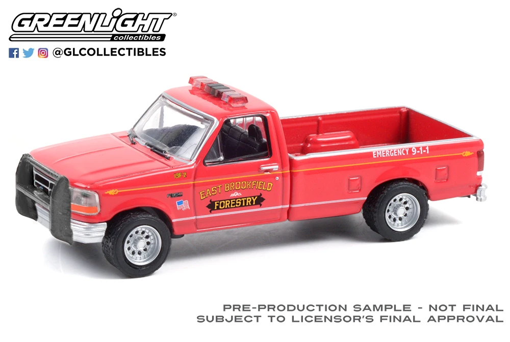 1:64 1992 Ford F-350 Massachusetts Forestry Advanced Car Model Collectibles