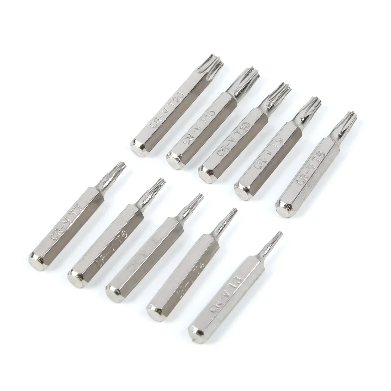 Nutdriver torx cabeça chave de fenda bit acessórios reparo substituição metal driver porca ferramentas manuais hex haste 10 pçs