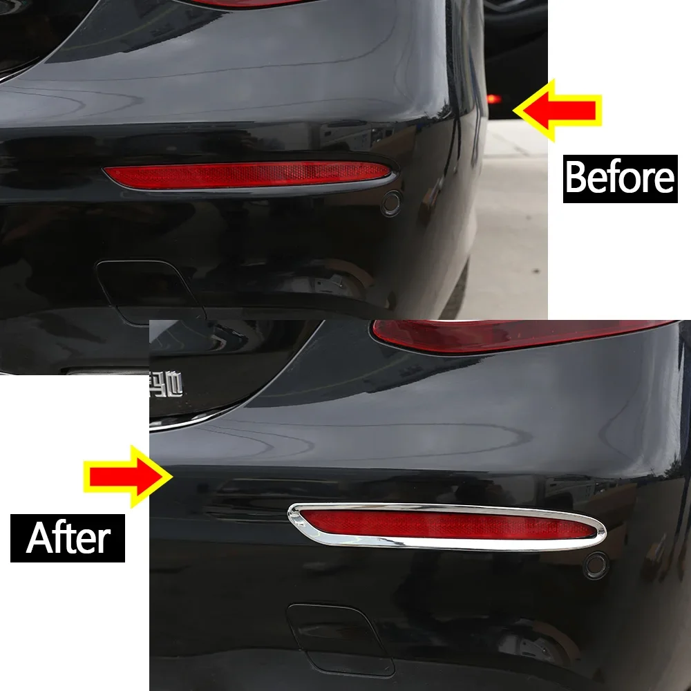 ABS Chrome Car Rear Fog Lamp Light Frame Trim Cover For Mercedes Benz E Class W213 2016-2018 Car Exterior Accessories