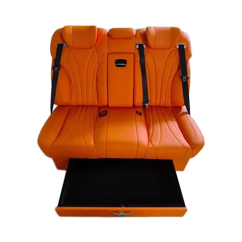 Factory Hot Selling Luxury  VIP Leather Rear Sofa Bed Modified Car Seats  Sprinter & Alphard Interior Rear Modific