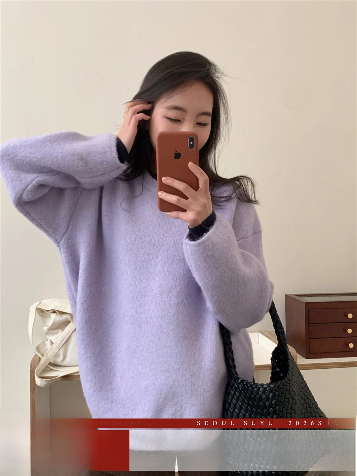 

Korean Sle Irregular round Ne Pullover Sweater Women's Faion Aosphere Spring New Arrival Beautiful Small Top