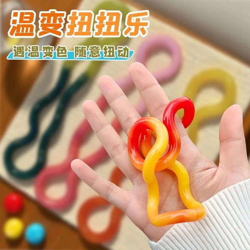 Squishy Tangle Fidget Anti-Stress Deformation Rope Knot Soft Transformation Toys Finger Rope Educational Party Gift 크런치 말랑이