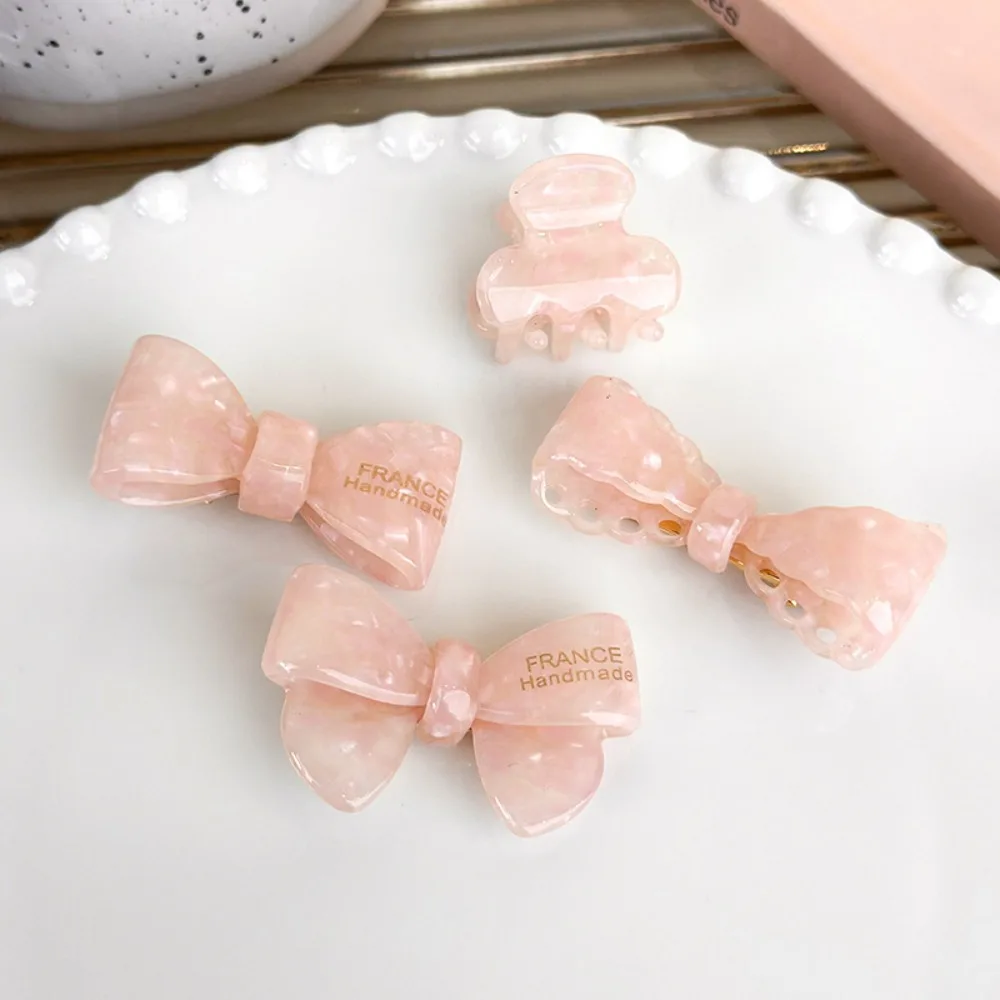 

Cute Jelly Color Bow Hairpin Barrettes Side Clip Mini Hair Claw Korean Style Top Clip Acetic Acid Hair Clip Student