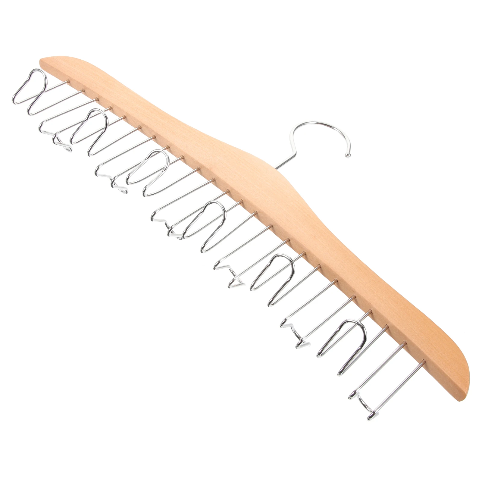 

Solid Wood Multi functional Hooks Hanger for Closet Vest Scarf Hat Belt Tie Pants ganizer Stainless Steel Home Storage Solution