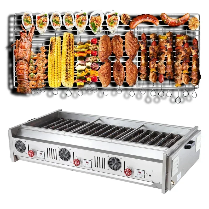 

Indoor Outdoor Cross-Border Barbecue Gas Grill for Restaurant Kebabs Commercial Kitchen Use