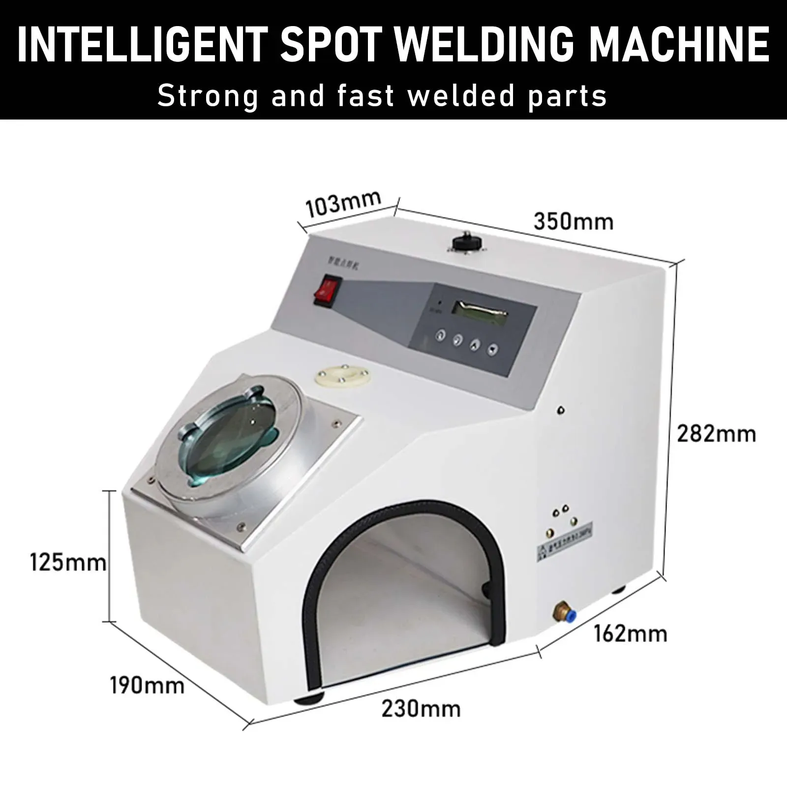 150A Intelligent Spot Welder Precision Jewelry Welding Tool with Permanent Magnifying Glass for Accurate Welding in Factories
