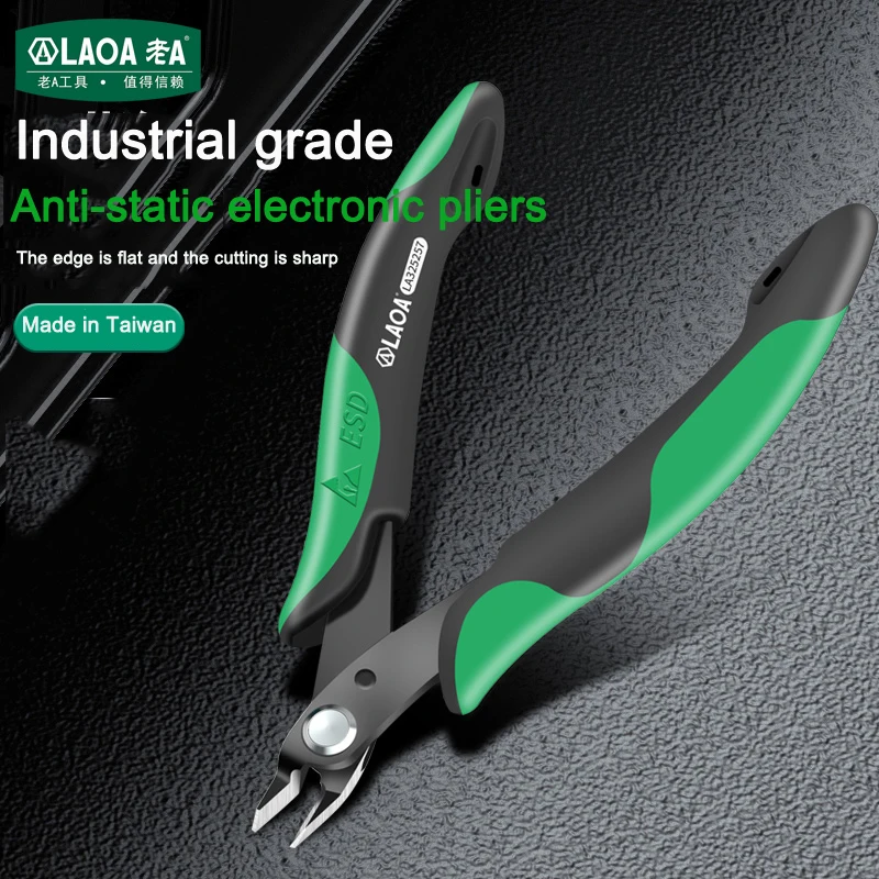 LAOA Alicates electrónicos industriales antiestáticos fabricados en Taiwán, alicates especiales para electricistas, alicates diagonales, alicates modelo Ruyi