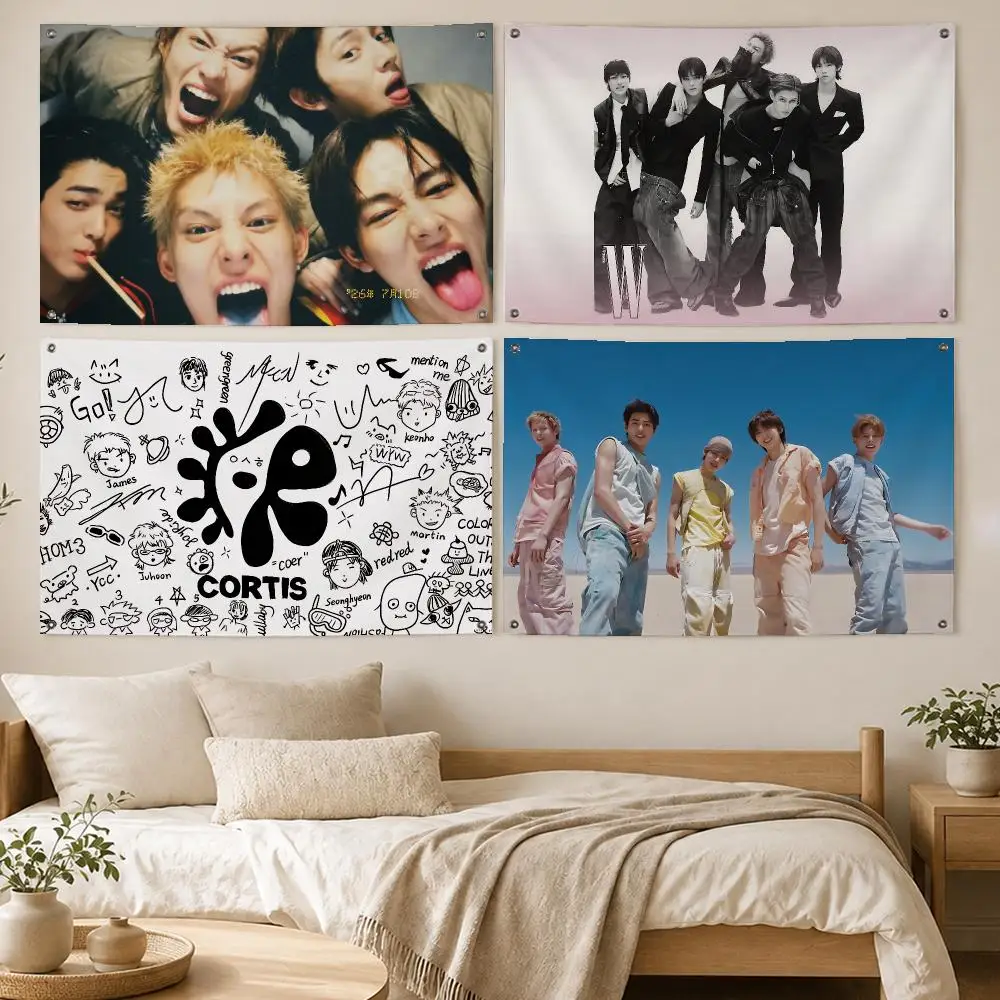 Pop Band CORTIS Flags Room Bedroom Home Outdoor Wall Hanging Concert Printed Background Decoration Art Banne