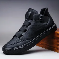 Fashion Shoes New Men's  Black High Top Casual Shoes Men Wear-resisting Loafers Designer Leisure Vulcanized shoes 2023