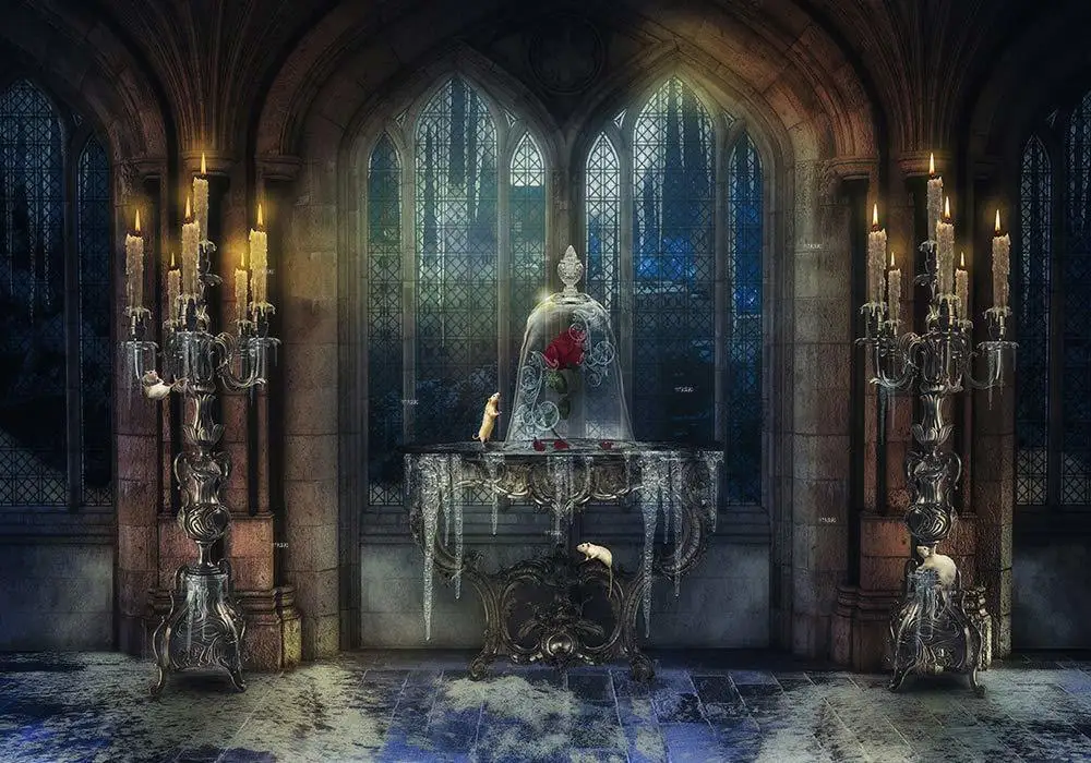 Piękno tła dla fotografii bestia czerwony dywan schody tło strony Opera zamek pałac sala balowa dekoracje ślubne kurtyny