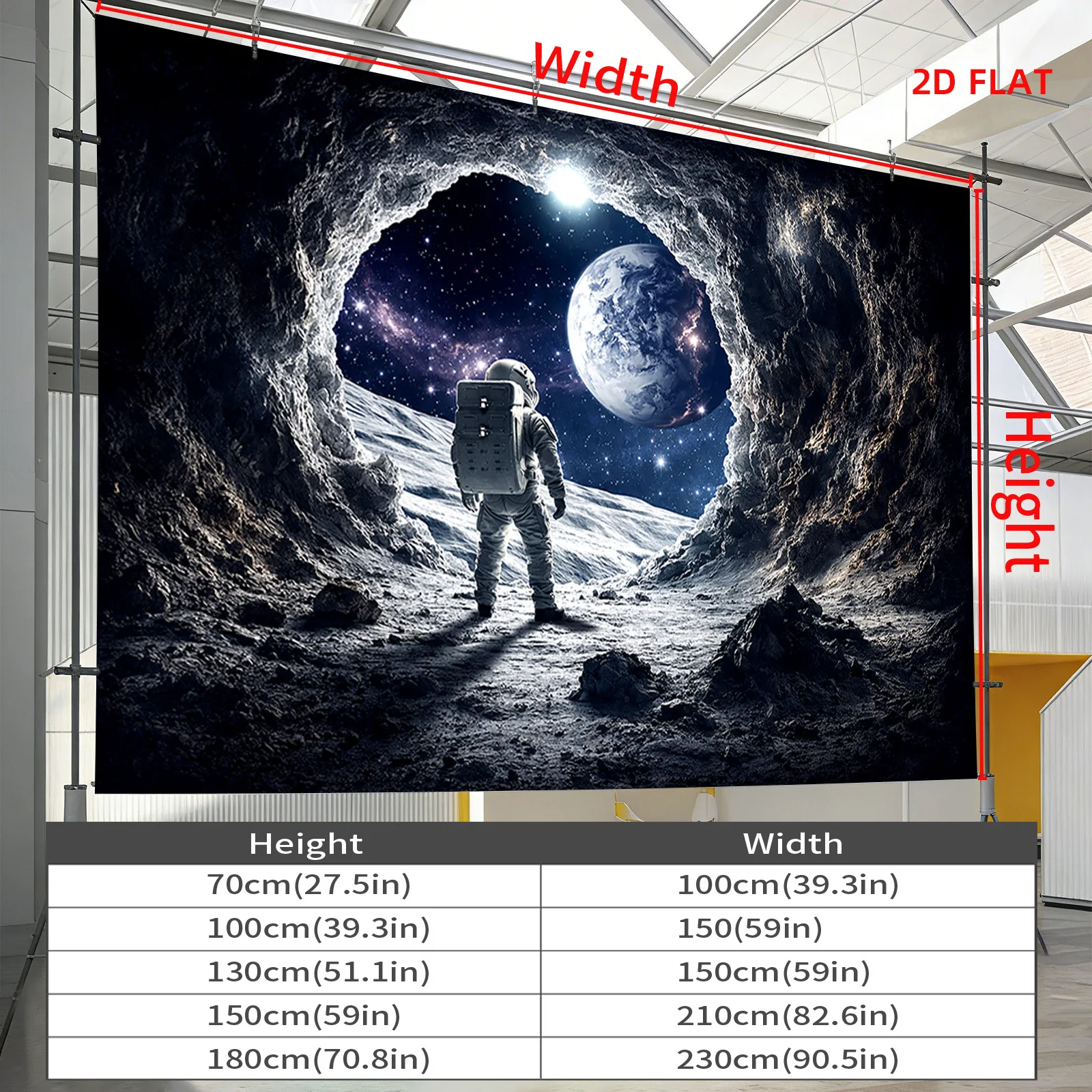 Huge Galaxy Space Astronaut Tapestry Wall Hanging Cosmic Nebula Sci Fi Art Decor Poster for Bedroom Living Room Home Accent